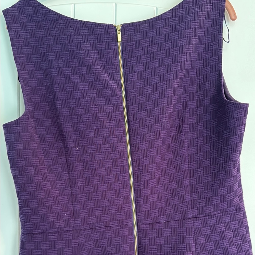 Worthington Purple Dress Elegant Style Pretty Patter Size 16 - Picture 7 of 9